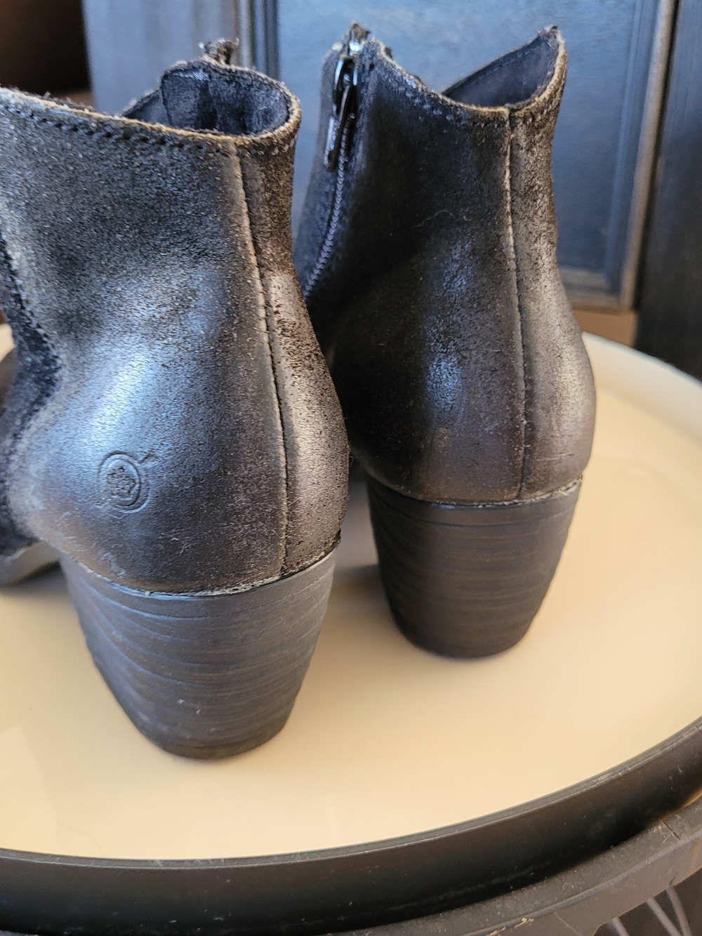 Born Michael Black Distressed Suede Booties - Picture 8 of 11